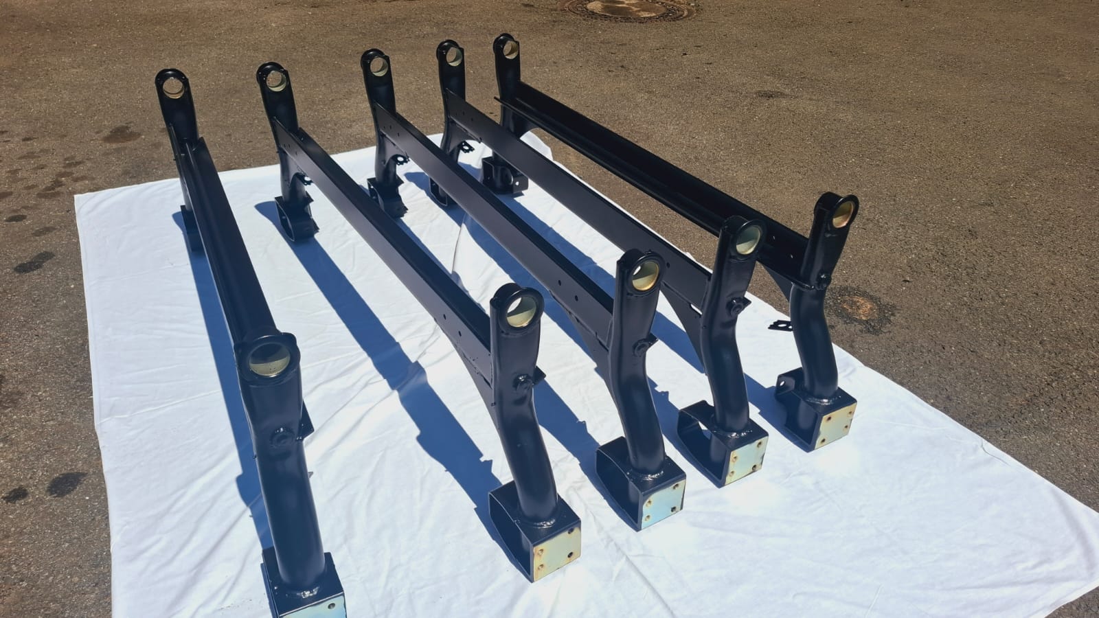 Hinterachse Polo G40 mit Stabilisator verzinkt gepulvert und Hohlraumversiegelt
