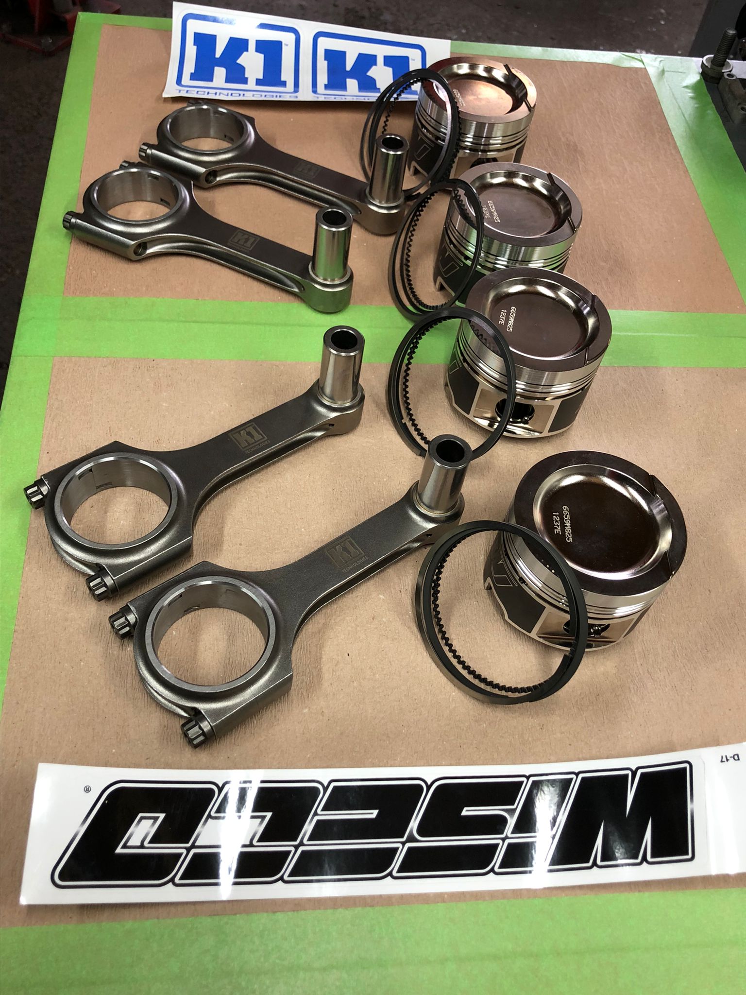 Motorblock 1,9 Liter  VW G60 mit Wiseco Kolben und K1 Pleuel