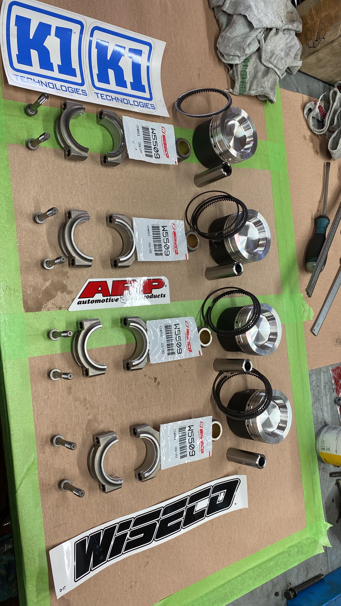 Motorblock für Polo G40 1340ccm mit Wiseco Kolben,K1 Pleuel