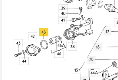 O Ring für den Golf 1 oder Käfer Ölfilterflansch  original Teilenummer : 067 115 427 A