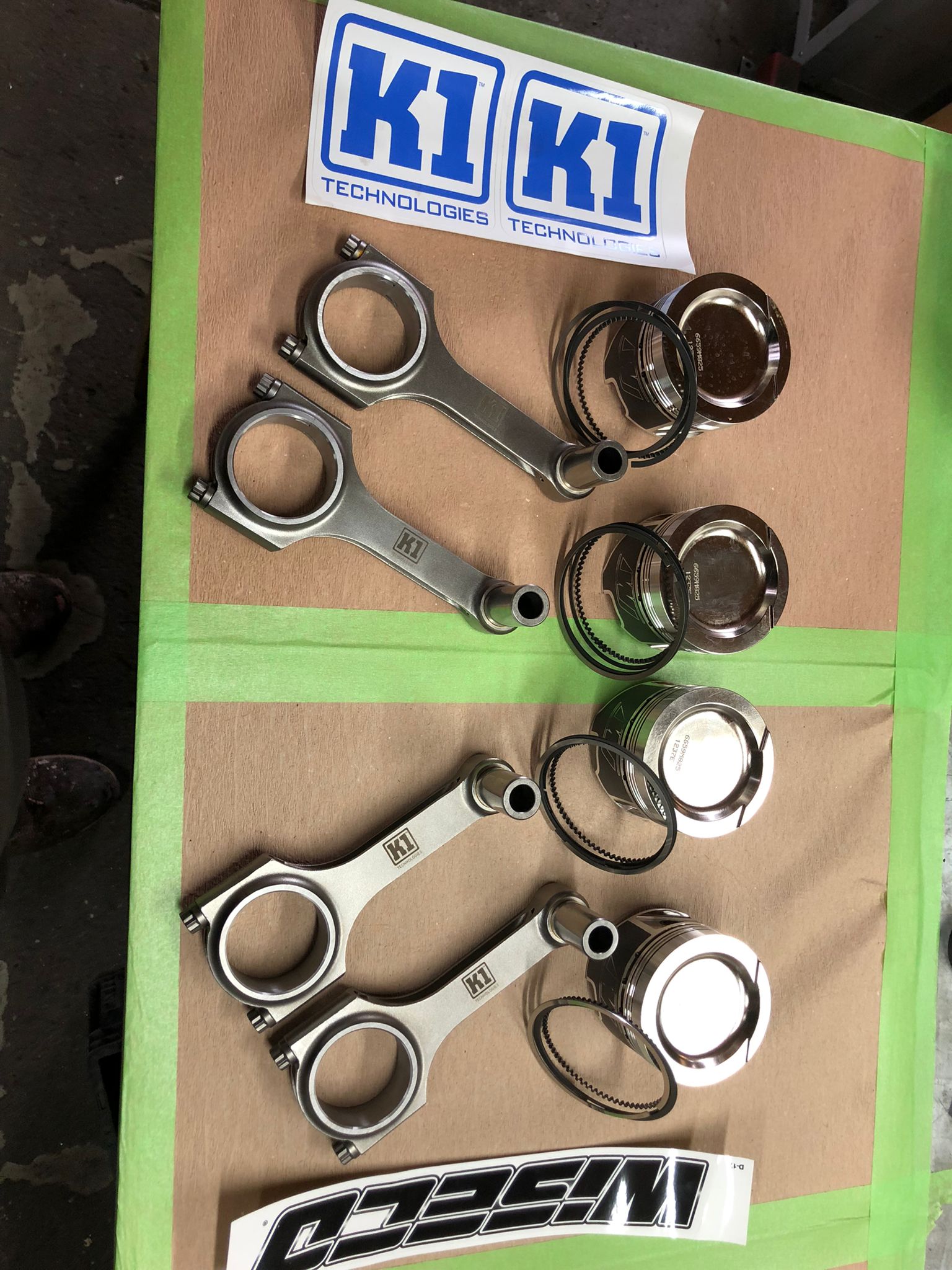 Motorblock 1,9 Liter  VW G60 mit Wiseco Kolben und K1 Pleuel