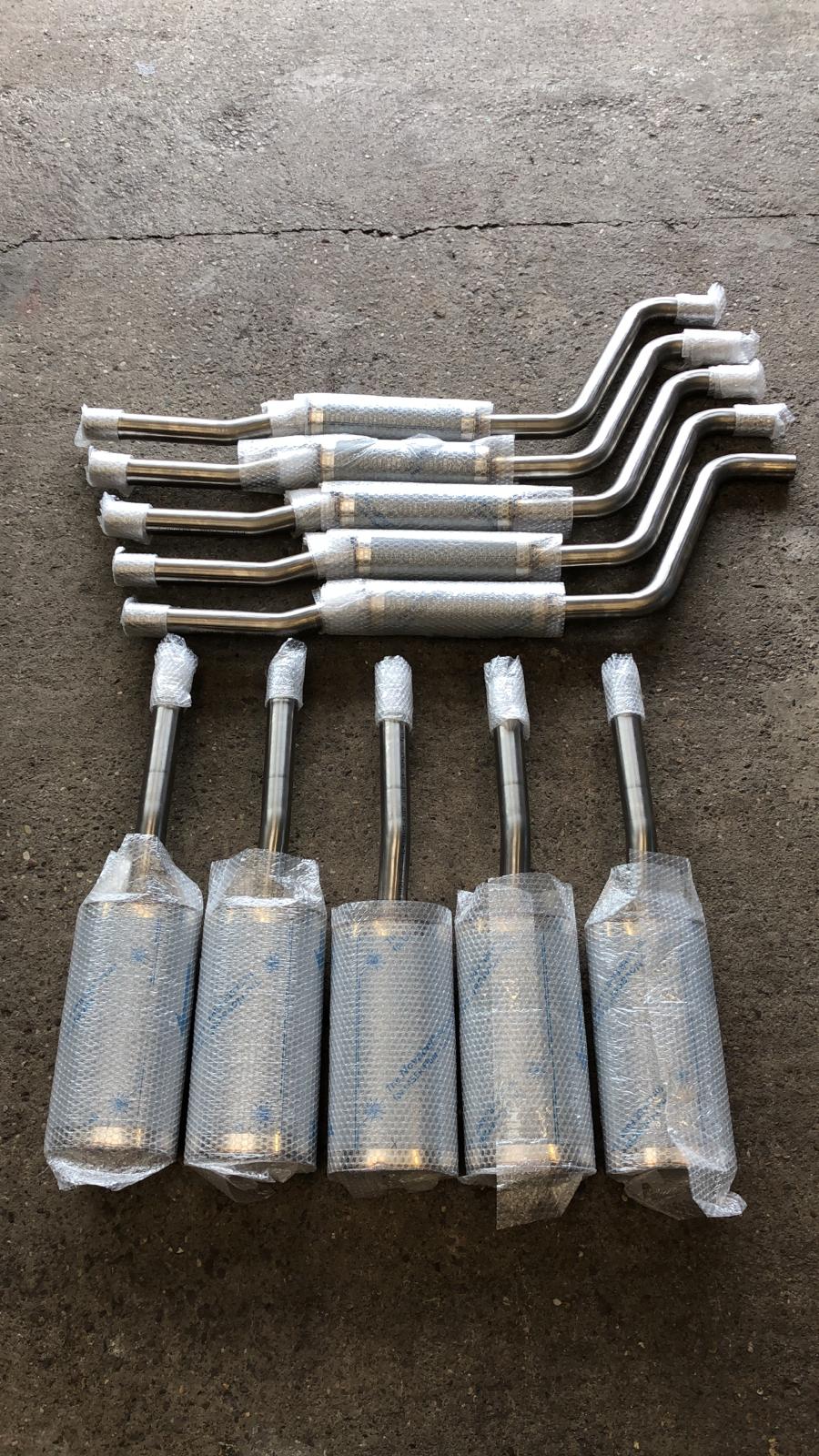 Auspuffanlage G40 Gruppe N 55mm Rohrdurchmesser mit Fächerkrümmer und Kat