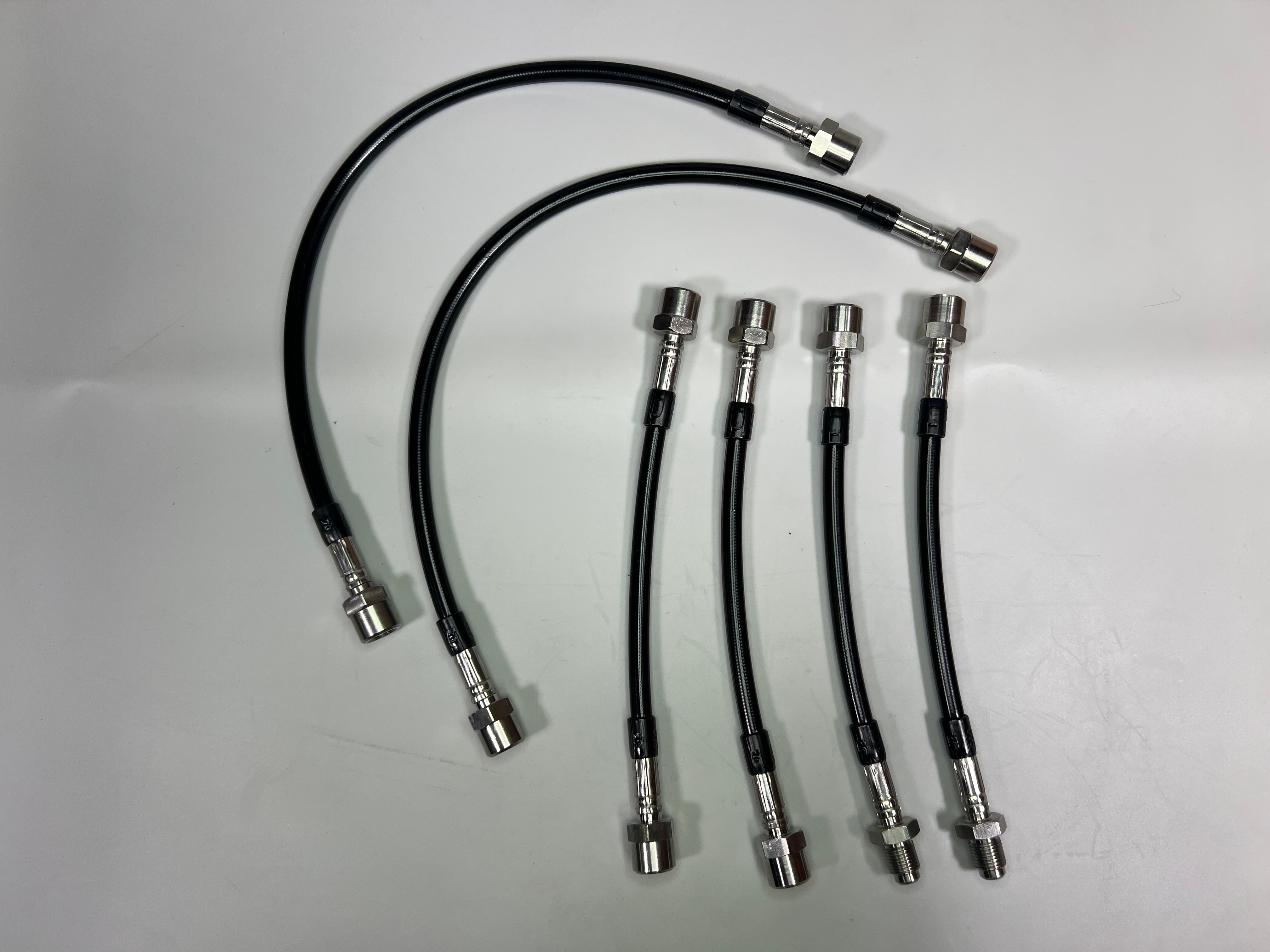 Bremsschlauchsatz für VW Golf II Corrado G60 vorne und hinten Stahlflexleitung Farbe schwarz