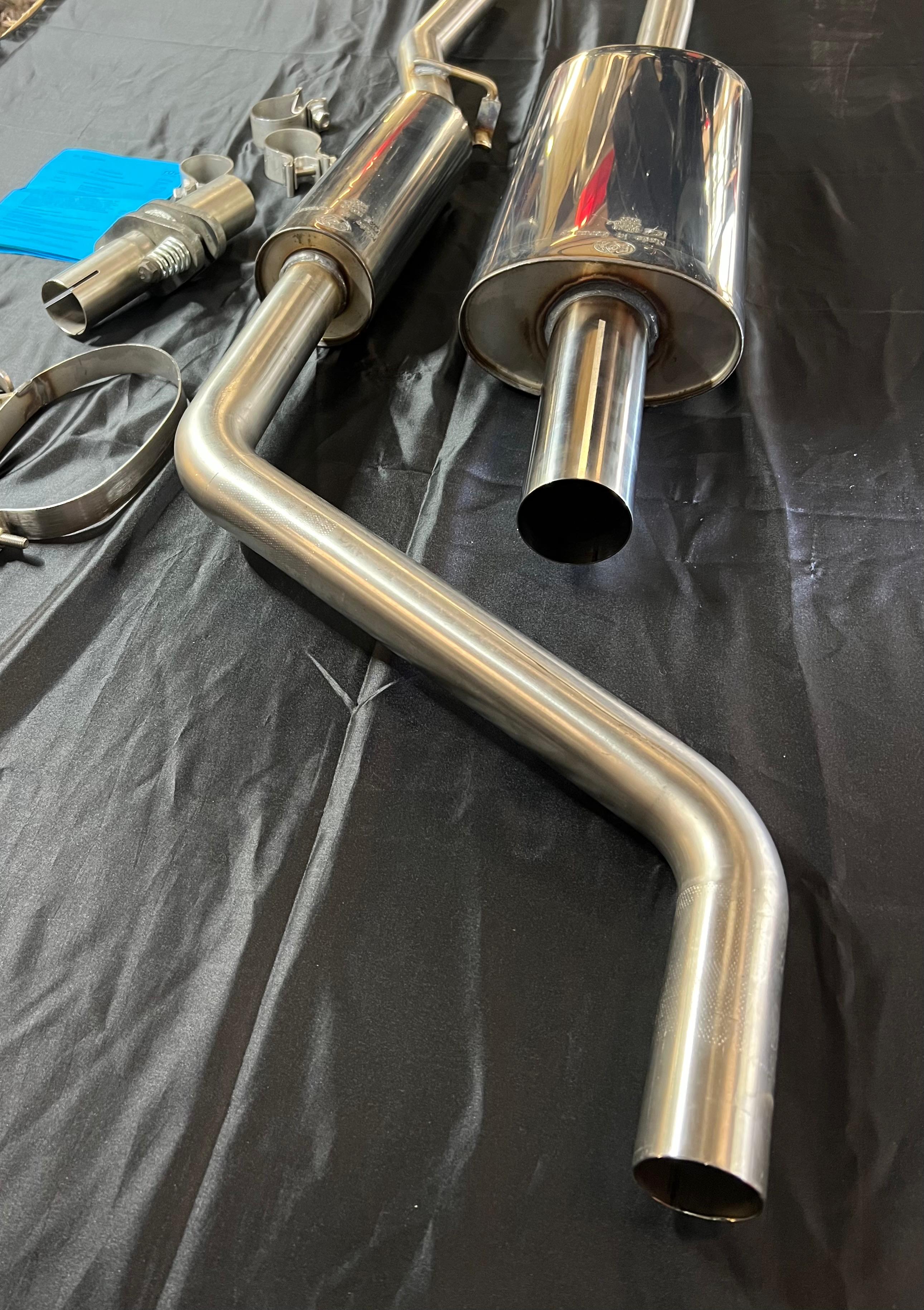 Auspuffanlage für Polo G40 ab Kat Gruppe N mit 50mm Durchmesser mit 70mm geradem Endrohr 200mm lang