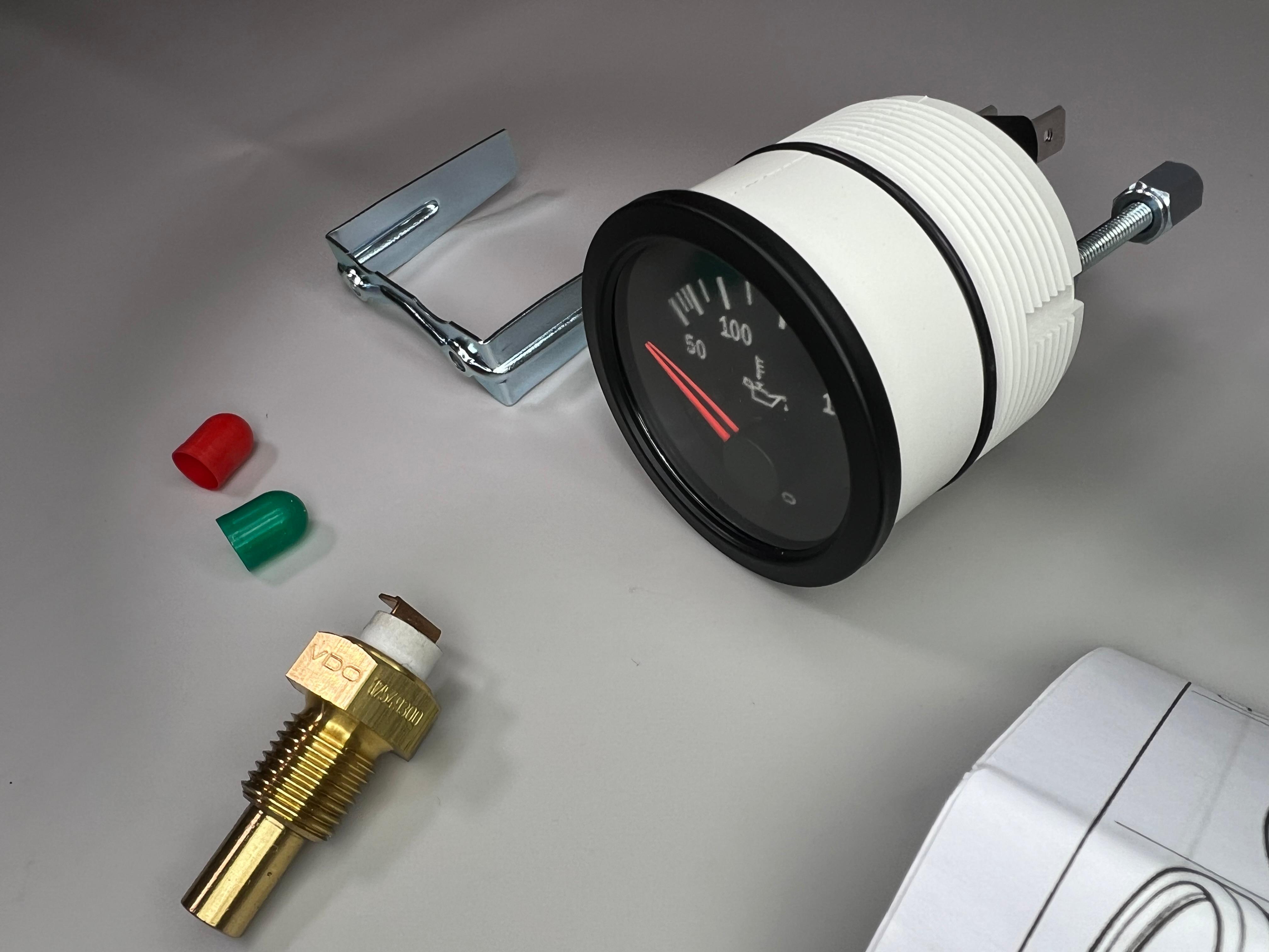 Öltemperaturanzeige mit dem Sensor in der Ölwanne