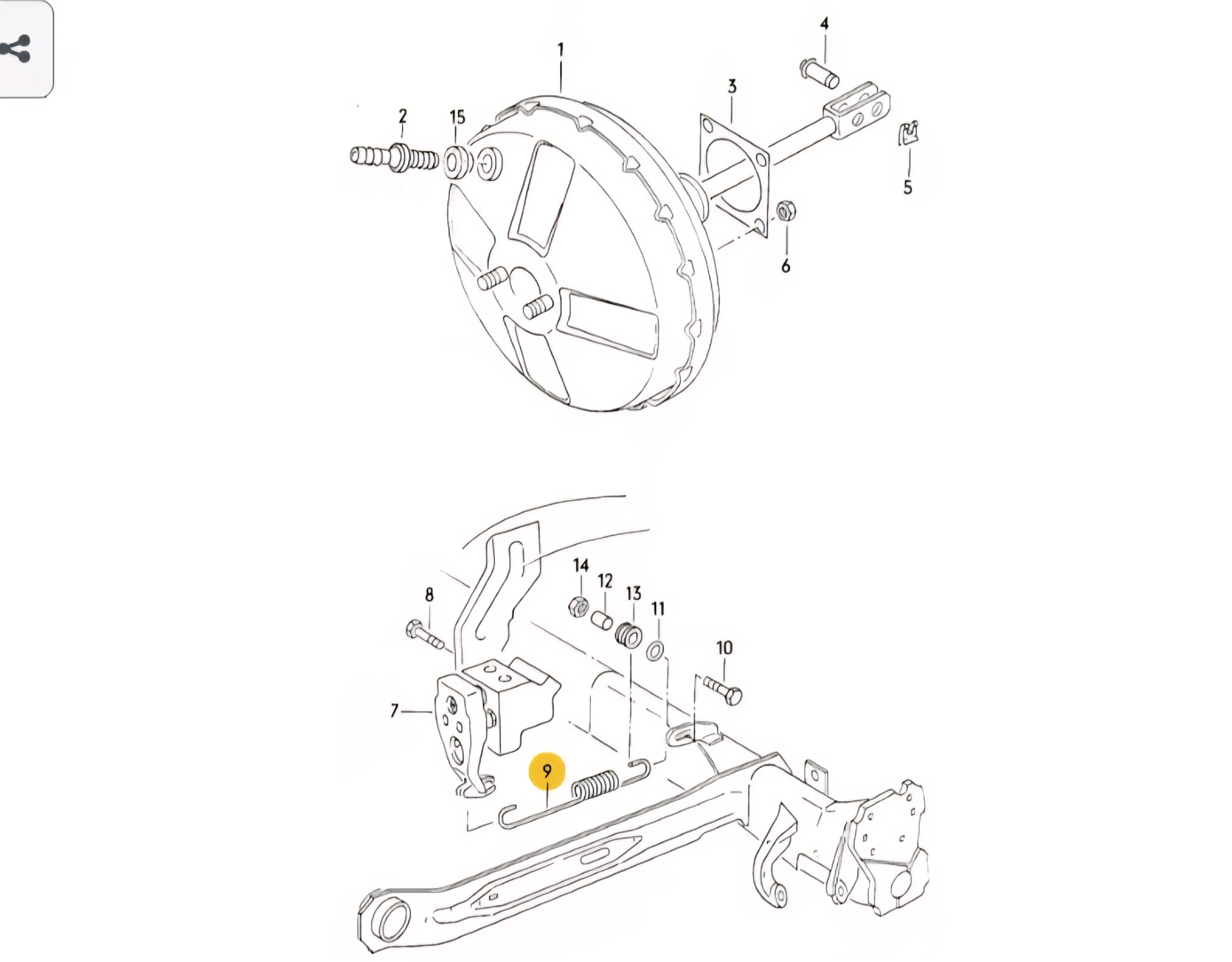 Feder Zugfeder für den Achslastregler für Audi 80 Audi 90 Audi 100