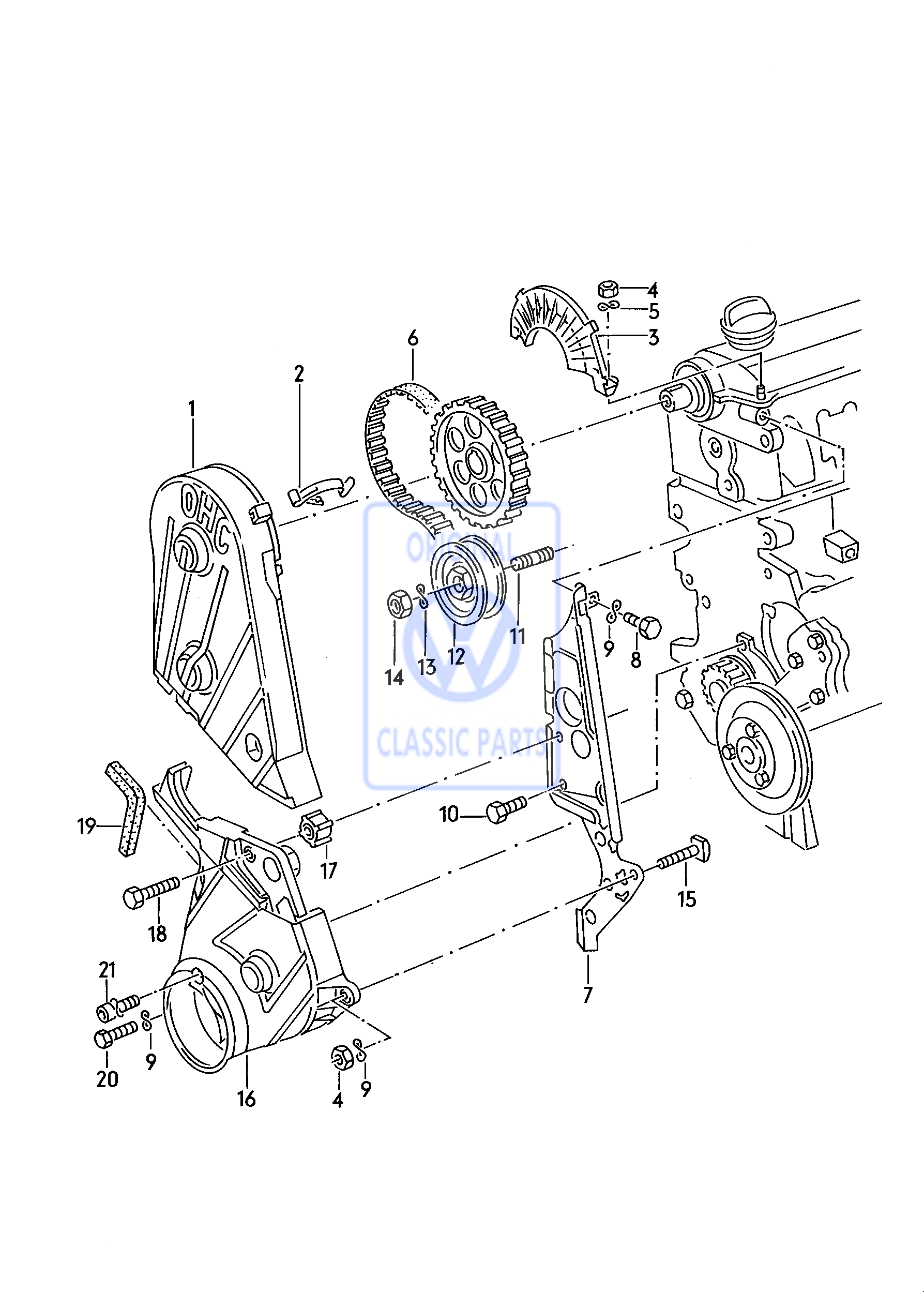 Distanzstück für Zahnriemenschutz vom G60 Motor 026 109 249