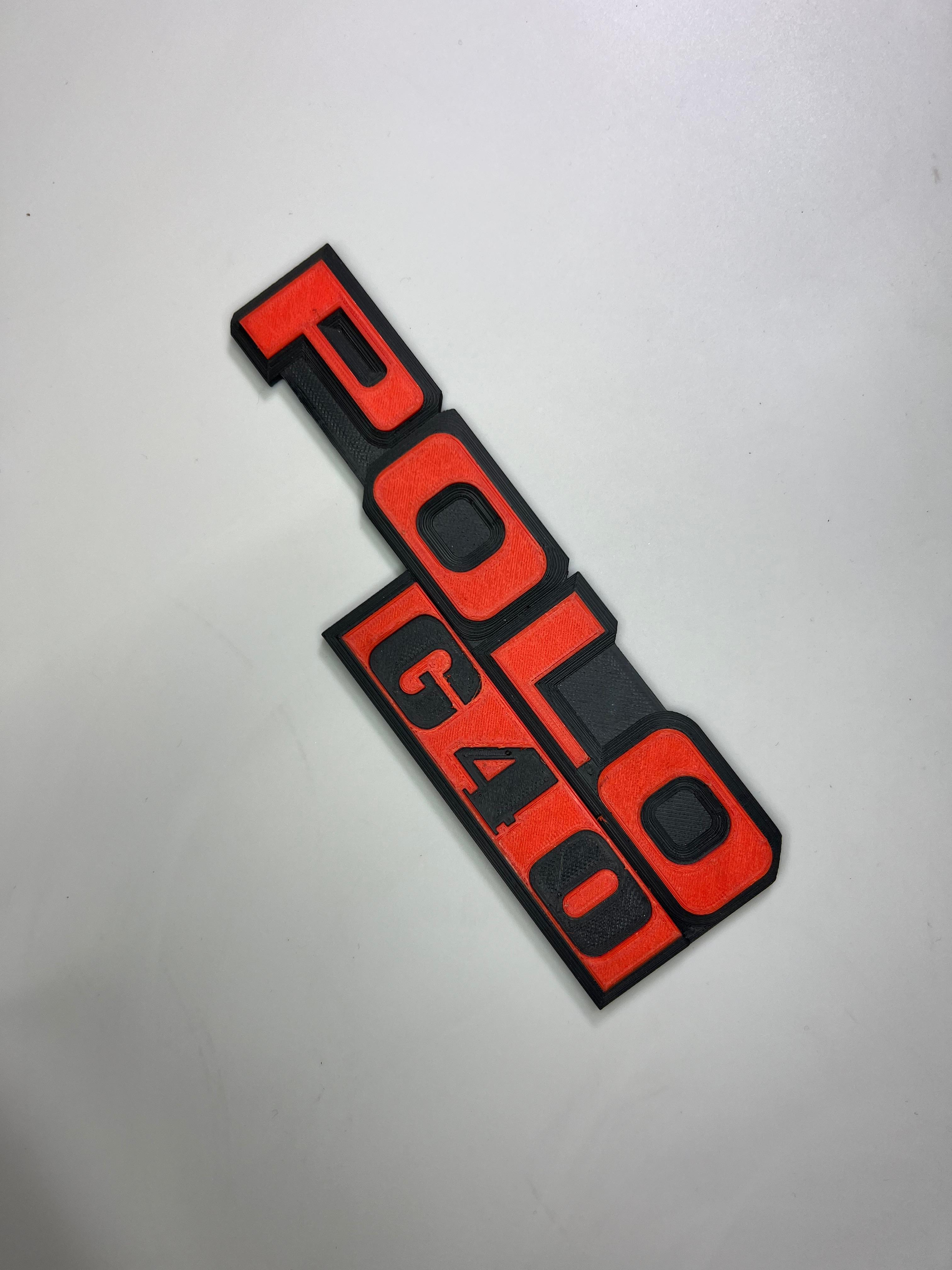 Emblem für den Polo G40 Heckdeckel zum Kleben aus Kunststoff