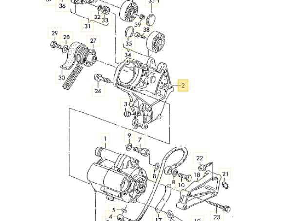 Halter für G60 Lader original Teilenummer : 037 145 491 A