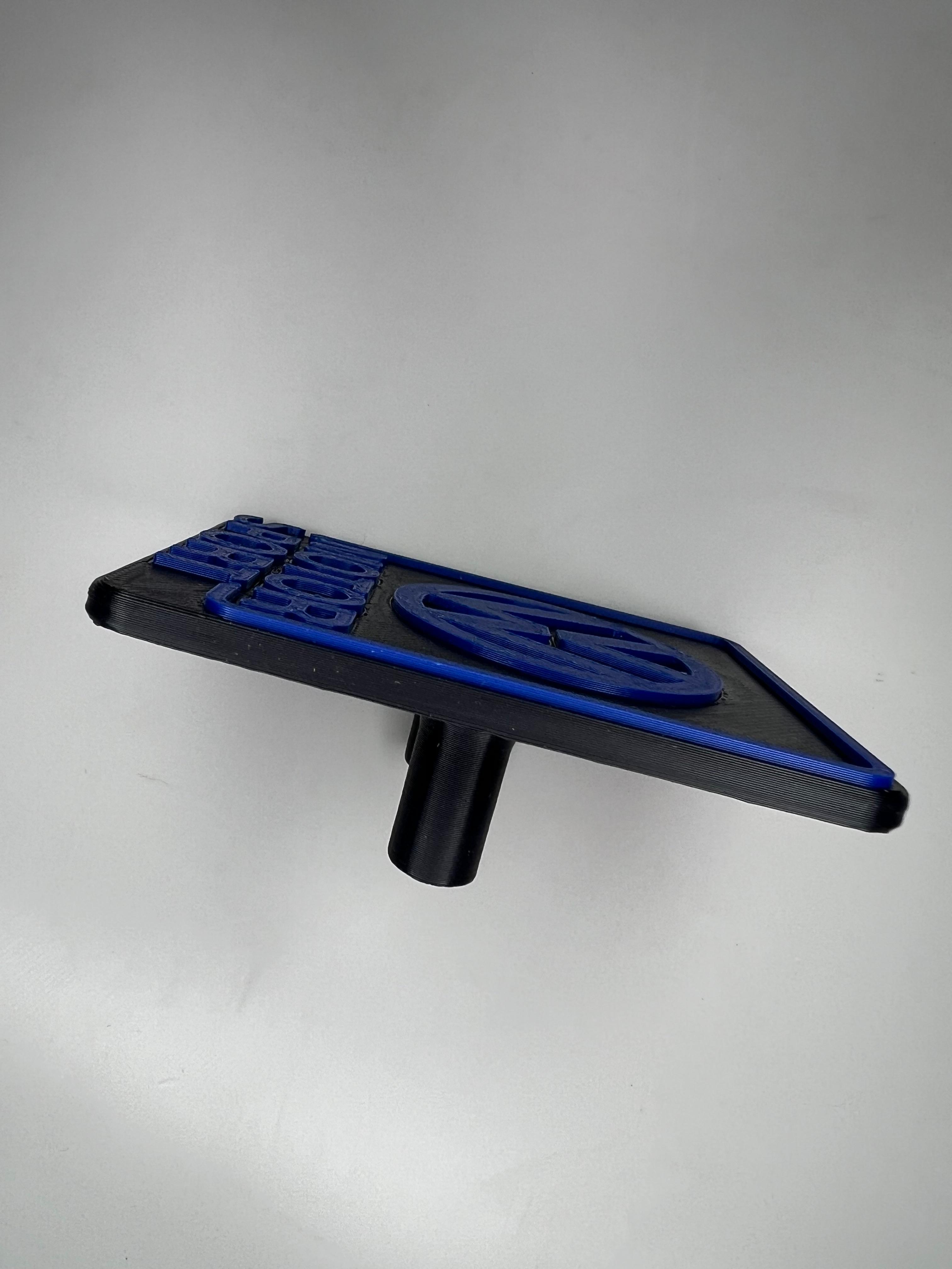 Kühlergrill Emblem VW-Motorsport Limited Edition Kunststoff die Farbe ist schwarz und blau