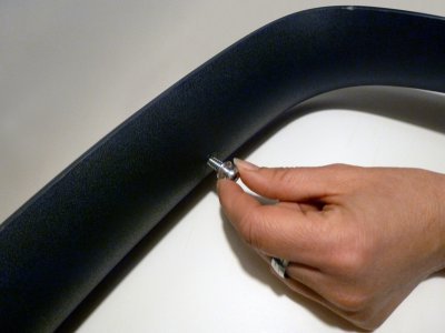 Aluminum fittings for rear parcel shelves.Golf 5, Golf 6, Audi A3 auch Sportback 8PA und A4, Seat Le