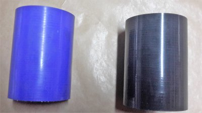 Silikonschlauch gerader Verbinder 55 mm und 100mm lang Farbe Blau oder schwarz