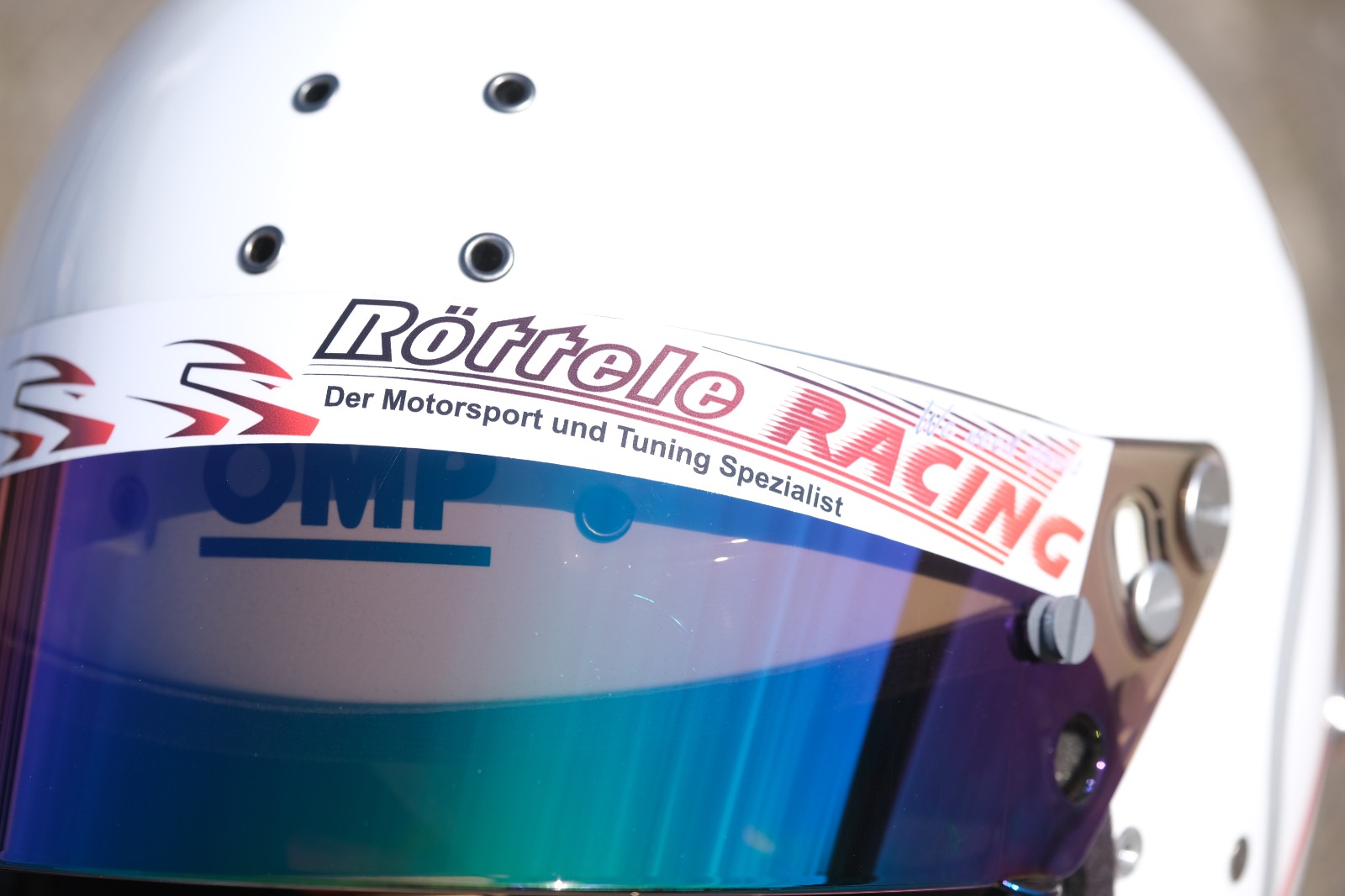 Aufkleber Röttele-Racing für das Helm Visier