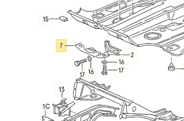 Querversteifung original Strebe Polo Teilenummer 867 803 249