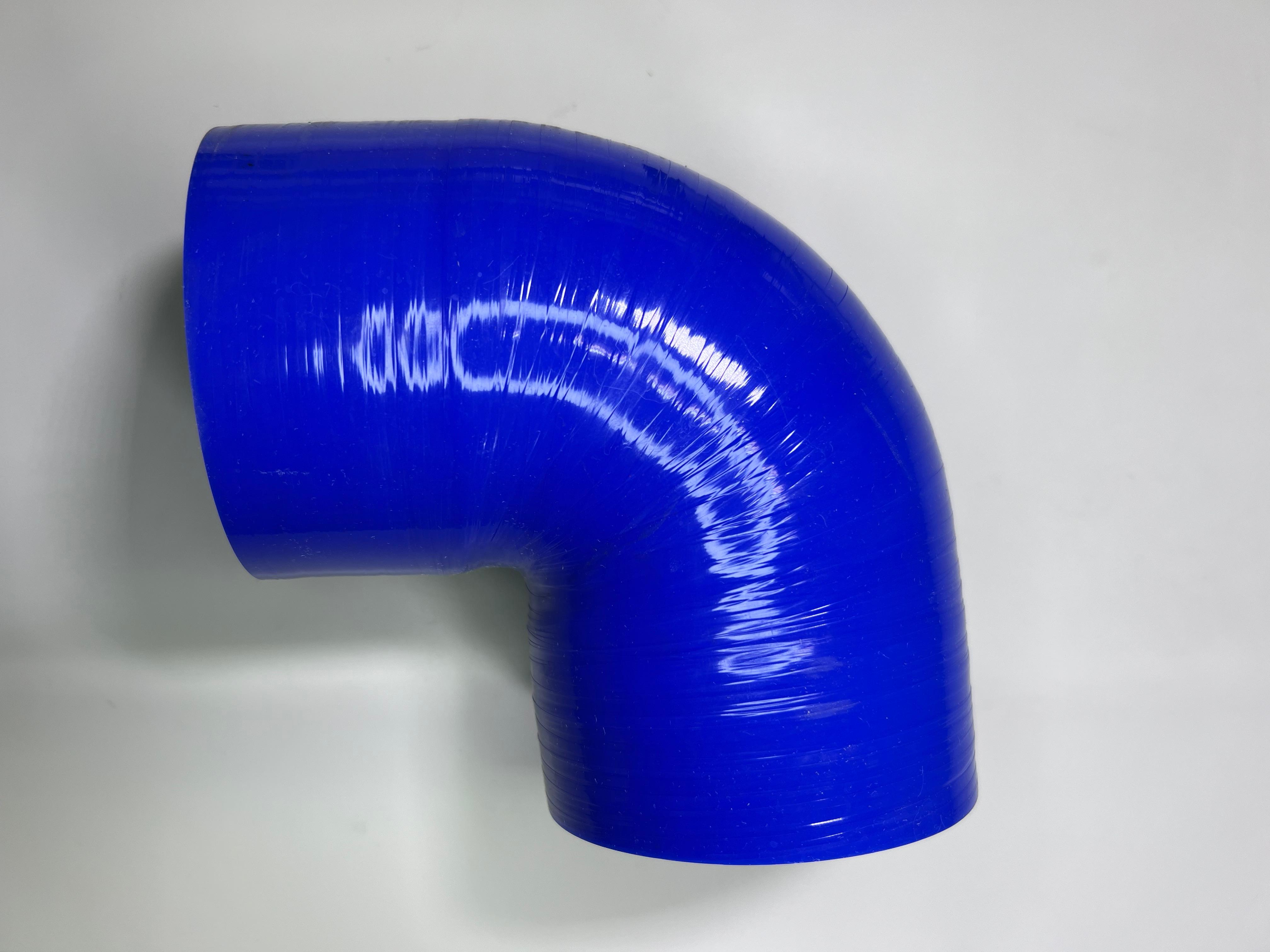 Ladedruckschlauch 90° aus Silikon 96 mm innen und 105mm außen