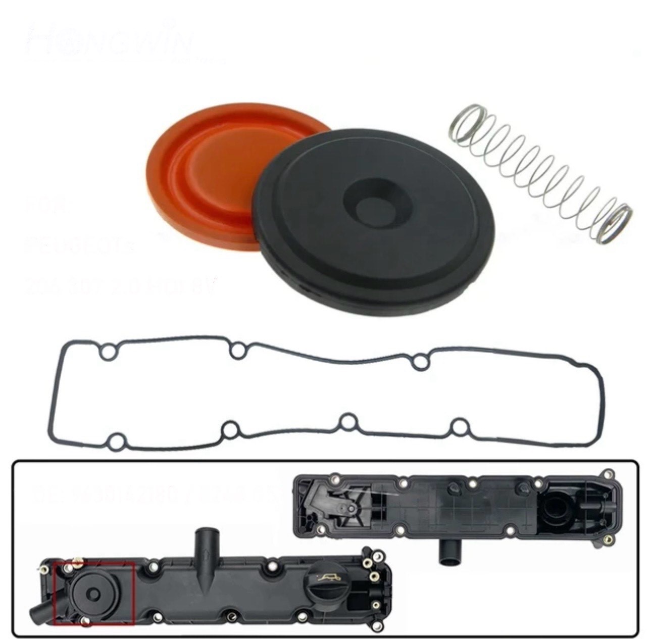 Ventil Abdeckung Reparaturkit Ventil Kappe Mit Membran Für Peugeot 206 307 406 2,0 HDI Citroen Berl