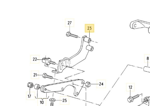 Halter  Stütze für die Servopumpe Hydraulikpumpe mit Verstellung original Teilenummer : 027 145 544