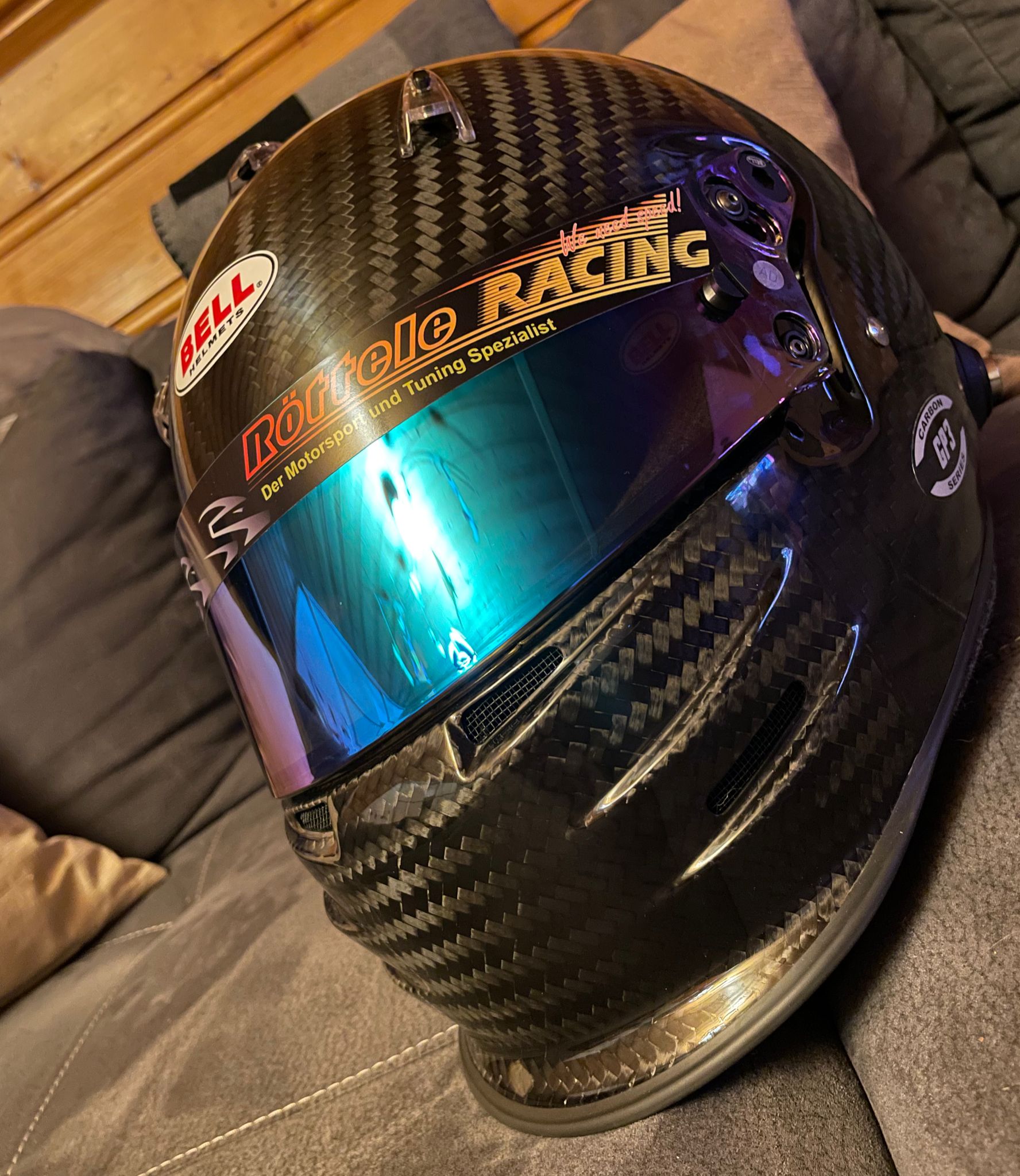 Aufkleber Röttele-Racing für das Helm Visier