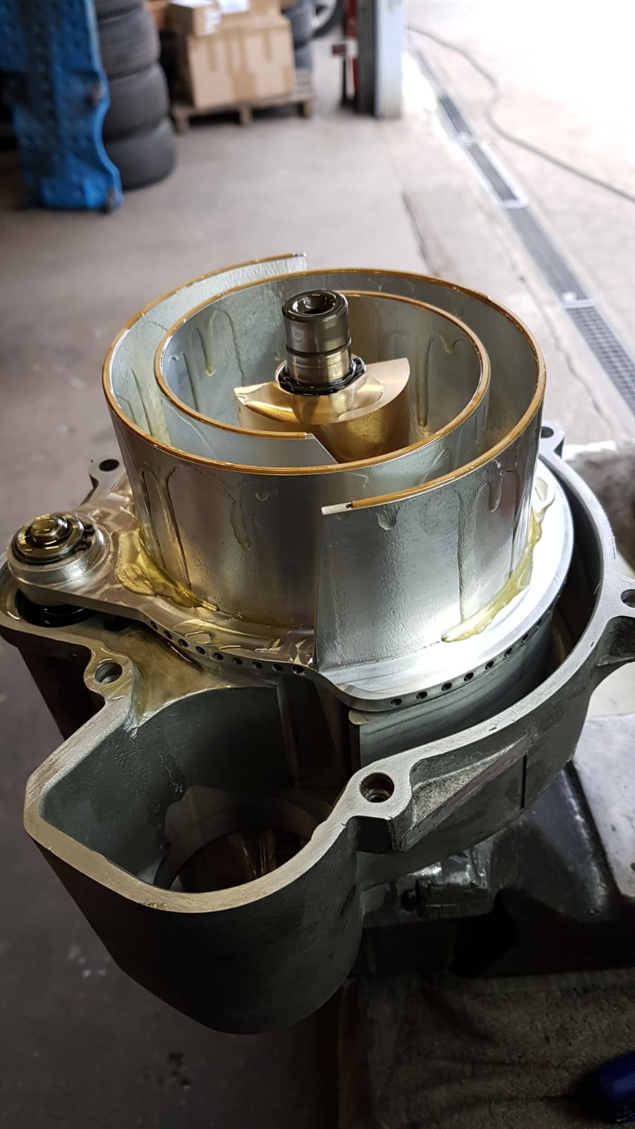Gegengewicht aus Messing für G60 Lader / G65 Lader. Das Gegengewicht wird gebraucht, um Schwingungen