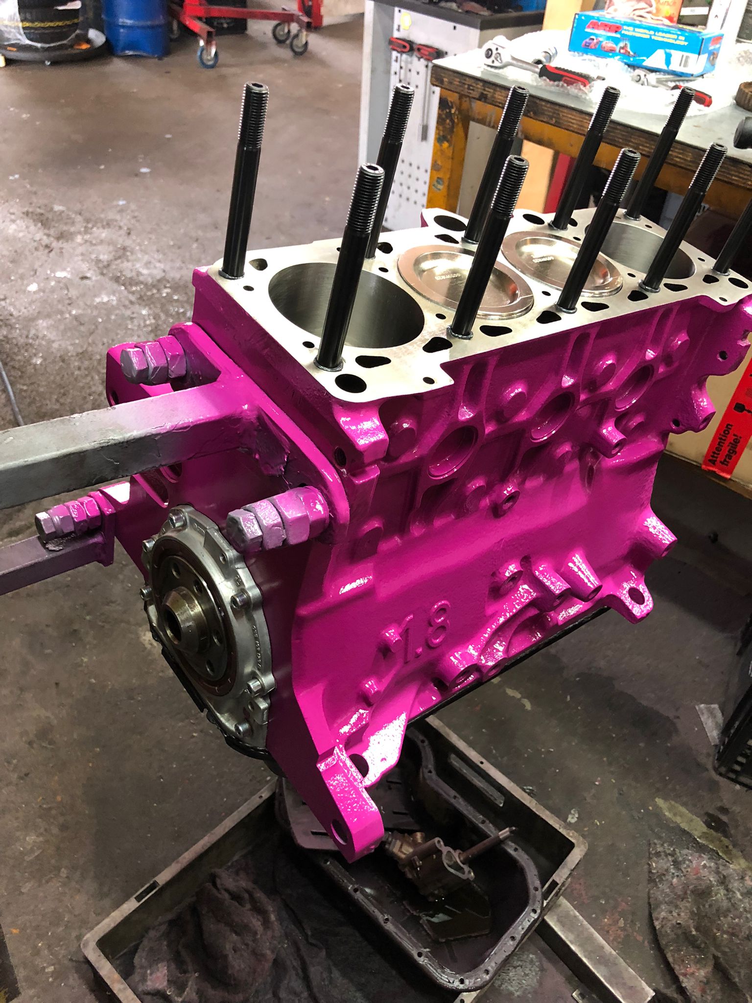 Motorblock 1,9 Liter  VW G60 mit Wiseco Kolben und K1 Pleuel