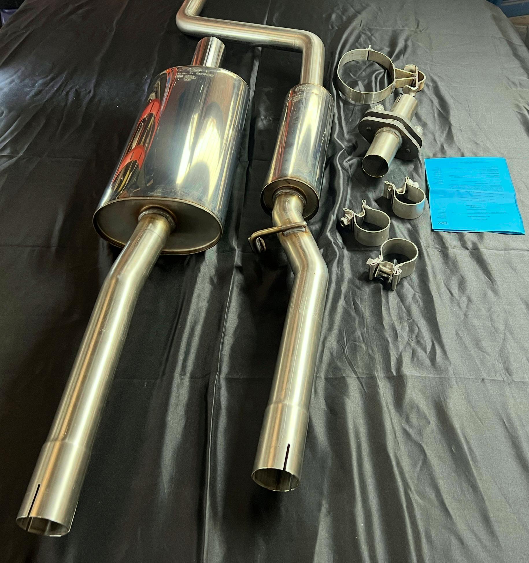 Auspuffanlage für Polo G40 ab Kat Gruppe N mit 50mm Durchmesser mit 70mm geradem Endrohr 200mm lang