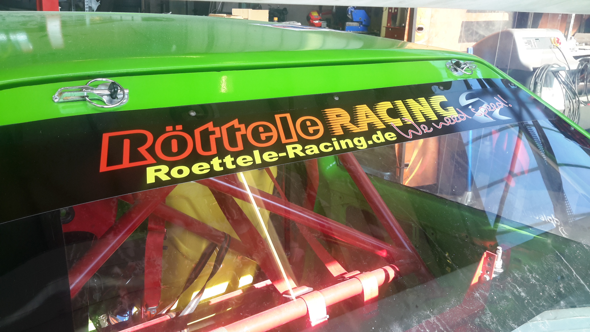 Aufkleber Röttele-Racing für die Front oder Heckscheibe