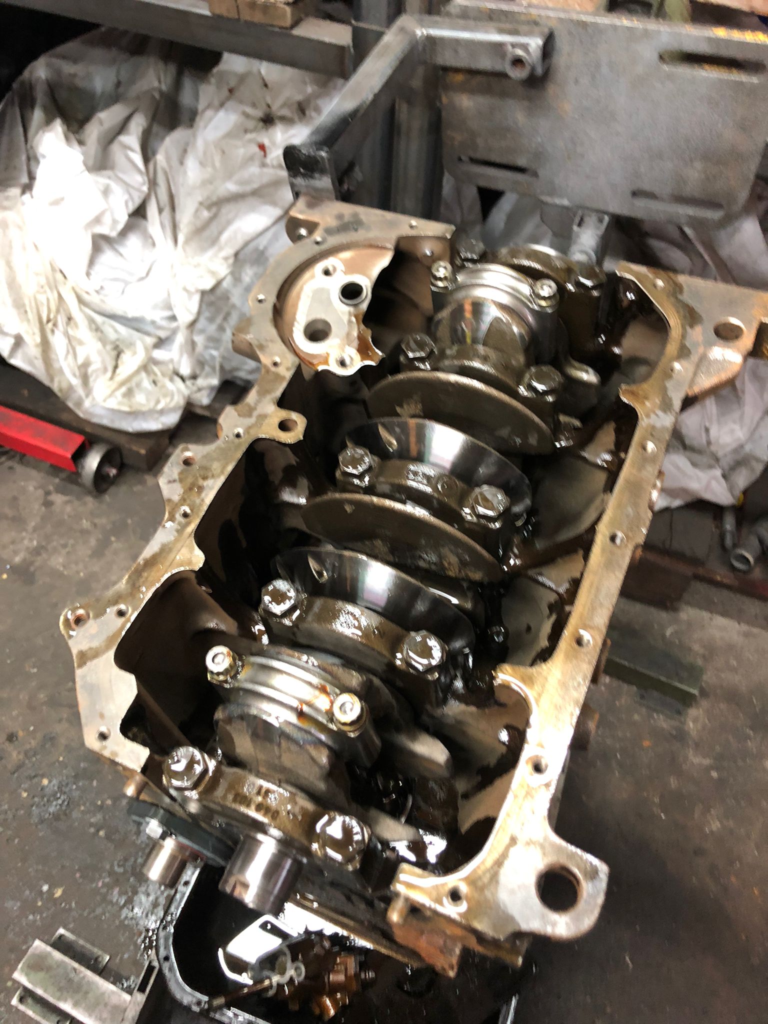 Motorblock 1,9 Liter  VW G60 mit Wiseco Kolben und K1 Pleuel