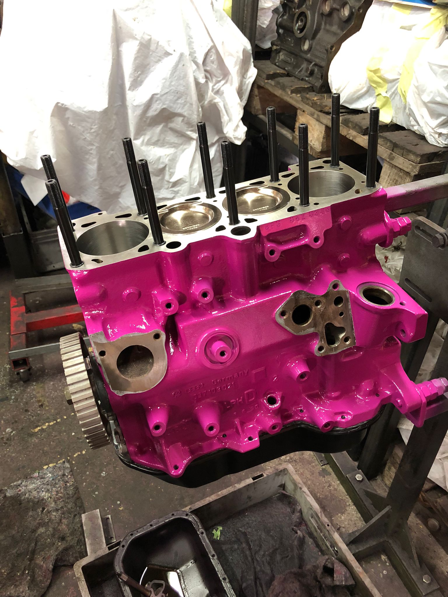 Motorblock 1,9 Liter  VW G60 mit Wiseco Kolben und K1 Pleuel