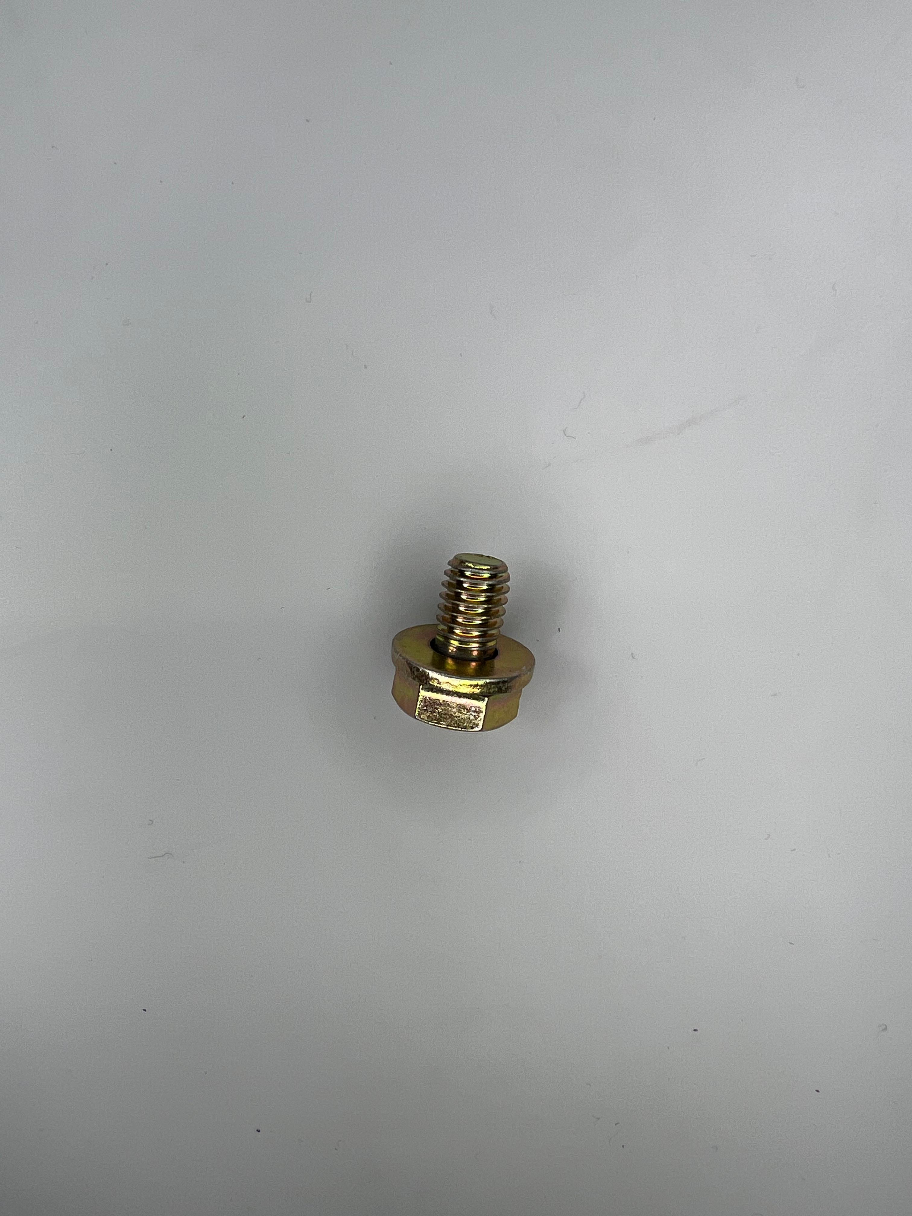 Schraube für das Masseband am Polo G40 Laderhalter   M6 x 8mm mit Unterlegscheibe