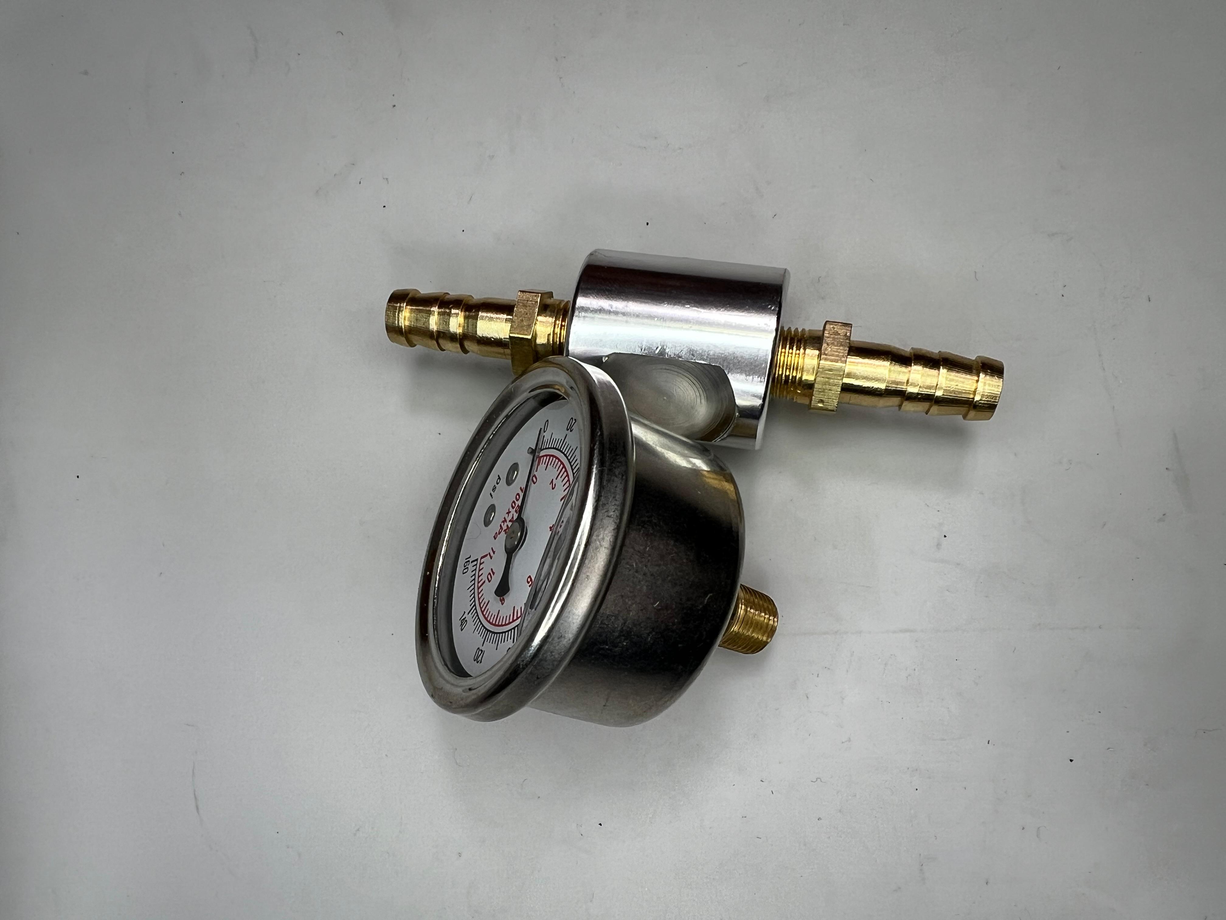 Kraftstoff Druckanzeige von 0 bis 8/11 bar mit passendem Adapter