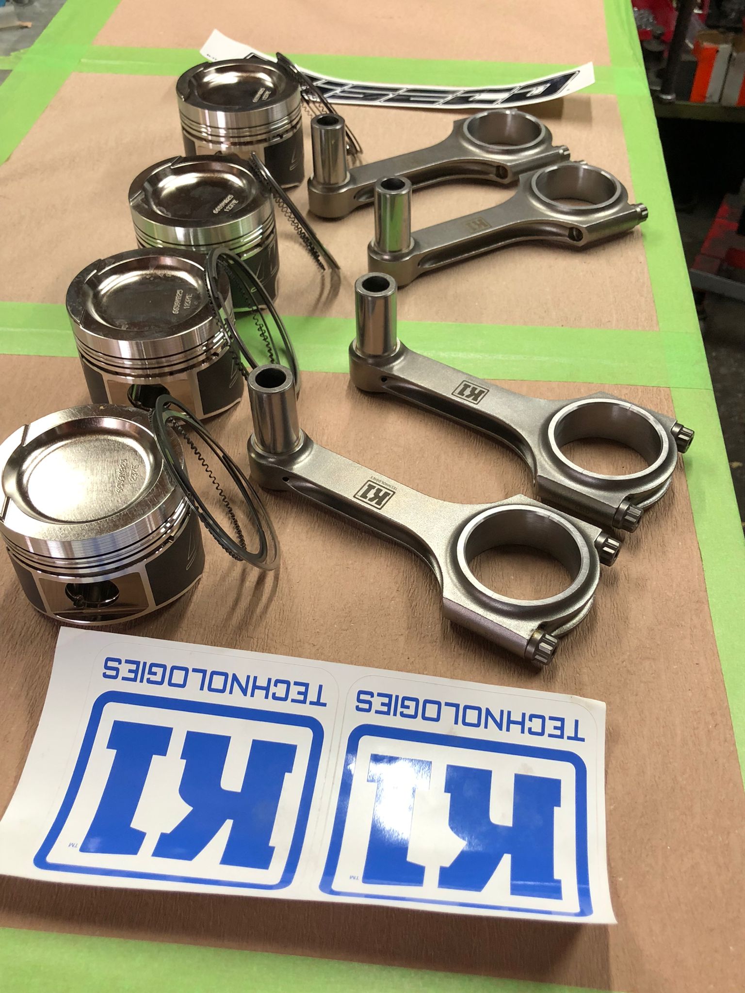 Motorblock 1,9 Liter  VW G60 mit Wiseco Kolben und K1 Pleuel