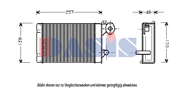 Wärmetauscher für den Polo G40 Innenraumheizung