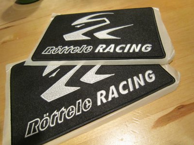 Aufnäher von Röttele-Racing für Rennsportanzüge, Jacken usw