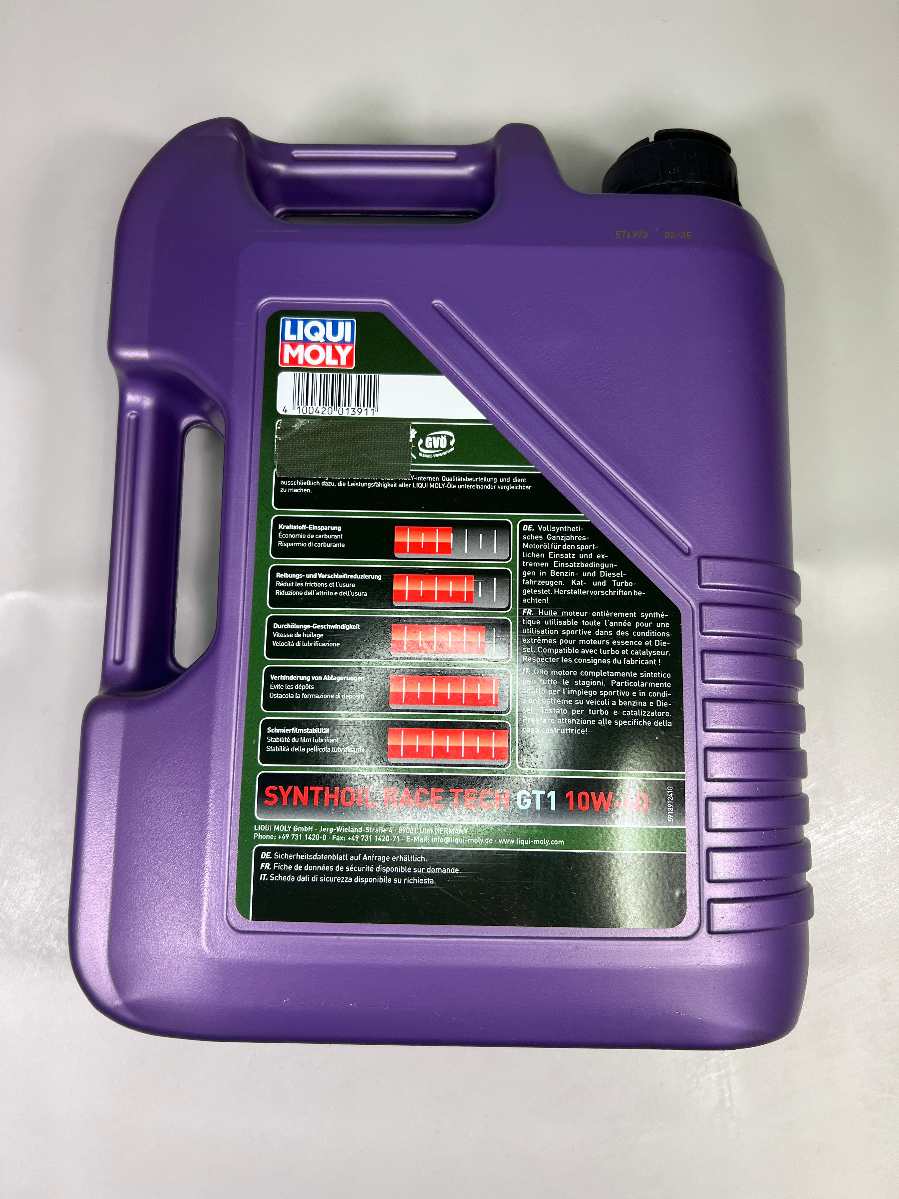 Motorenöl für G40 und G60 Motoren 10W 60 Liqui Moly Racing öl 5 Liter