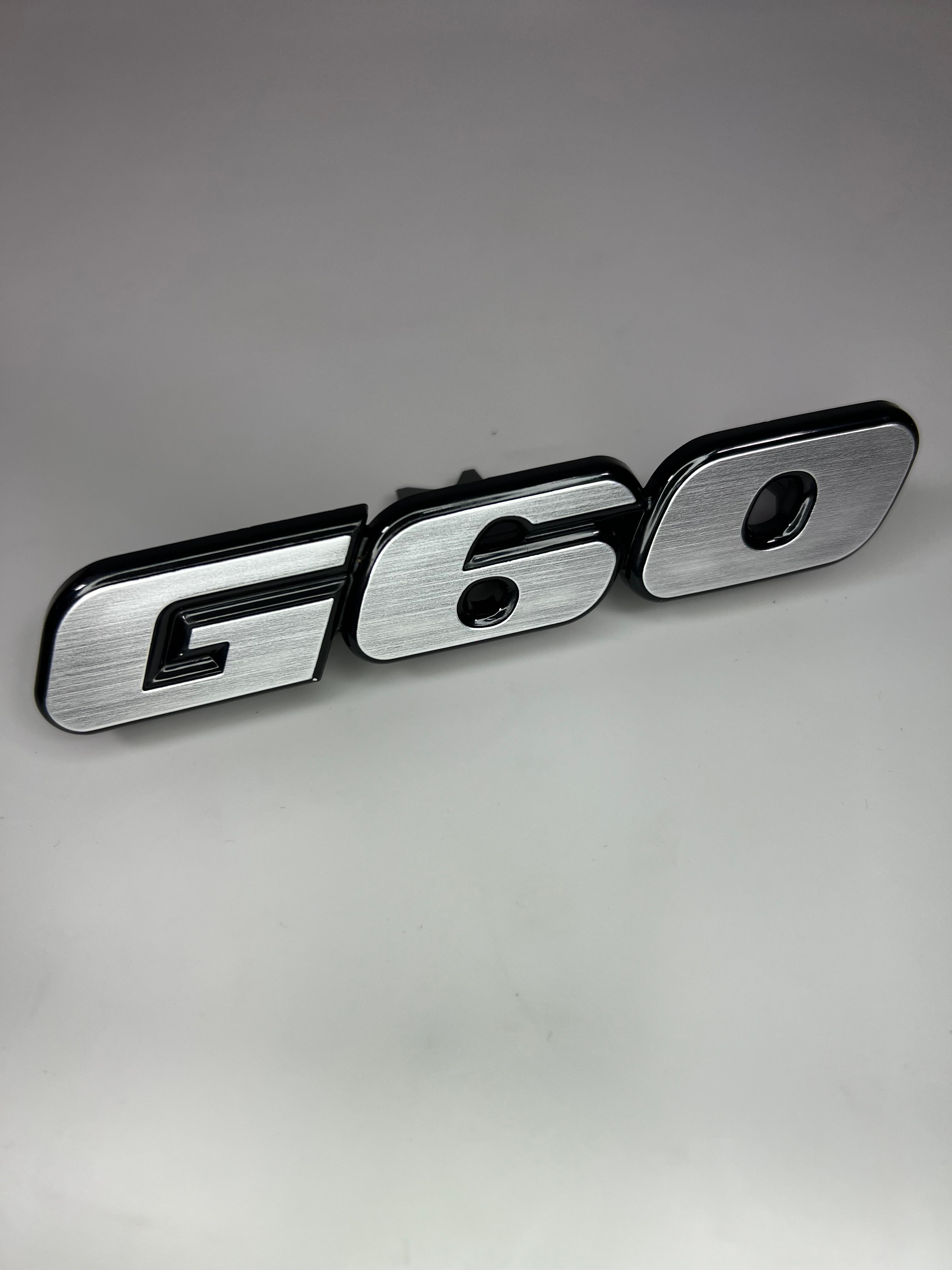 Emblem für den G60 Kühlergrill aus Kunststoff für Passat 35i Corrado Golf II 19E in der Farbe Chrome