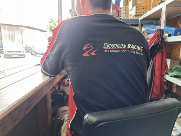 T-Shirt mit Röttele-Racing Werbung für Herren