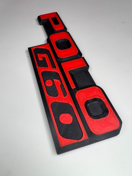 Emblem für den Polo G60 Heckdeckel zum Kleben aus Kunststoff 