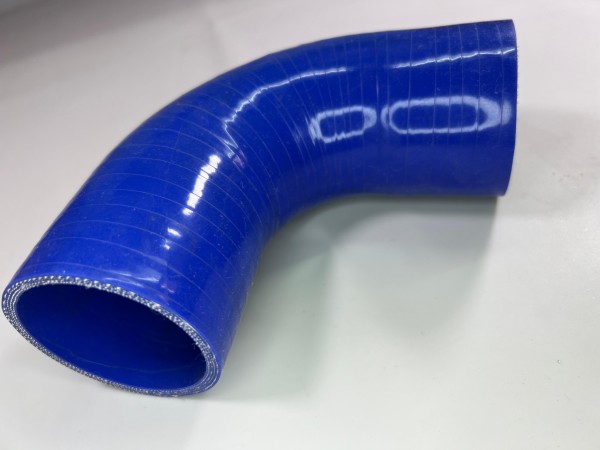 Ladedruckschlauch 90° aus Silikon 60 mm in der Farbe Blau