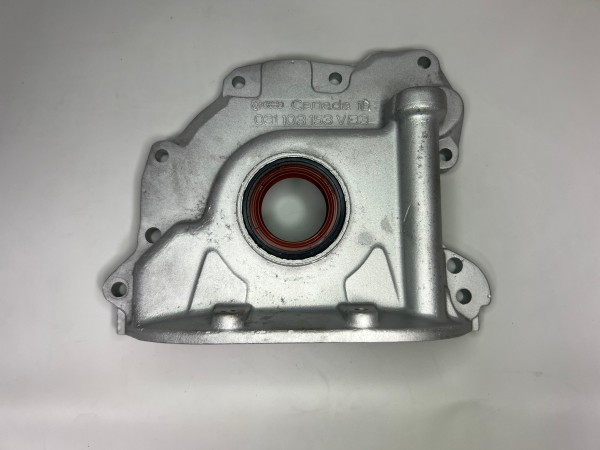 Ölpumpen Deckel Dichtflansch vorne Polo über der Ölpumpe von Baujahr 88 bis 94 original Teilenummer 