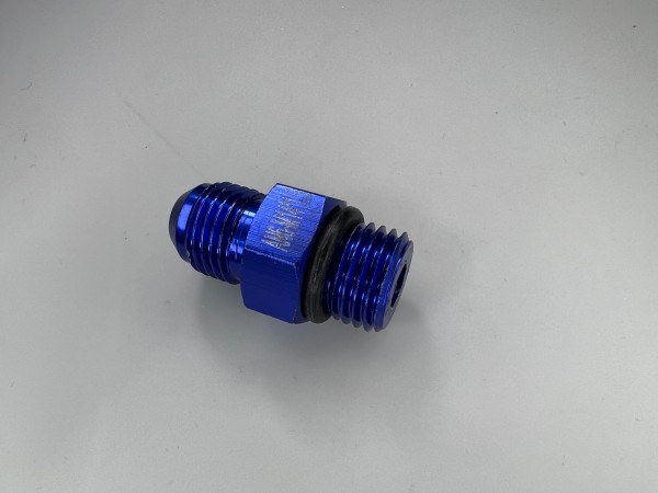 Schlauchanschluss mit zwei mal Gewinde M14X1,5 in der Farbe Blau 