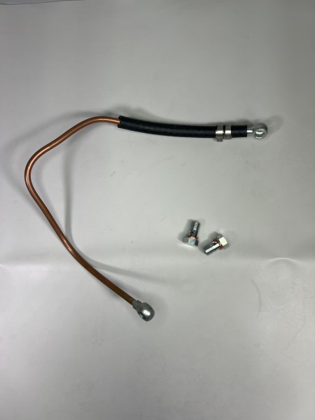 Ölrücklaufleitung am G-Lader zum Motorblock mit Kupferrohr für und Hohlschrauben für den Polo G40 
