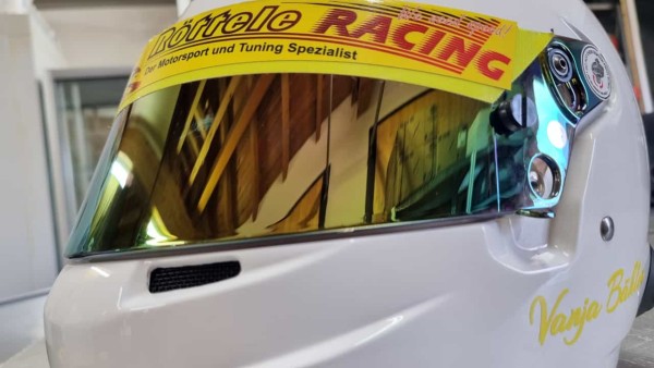 Aufkleber Röttele-Racing für das Helm Visier
