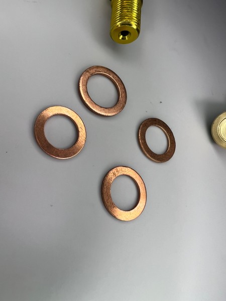 Kupferringe für den Adapter Y Stück für den Öldruckschalter am Zylinderkopf PY Polo G40 und G60 PG 1