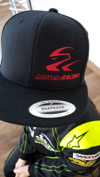 Kappe Snapbacks mit Röttele-Racing Werbung