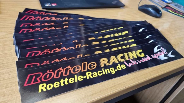 Aufkleber Röttele-Racing für den SimRacing Sitz 
