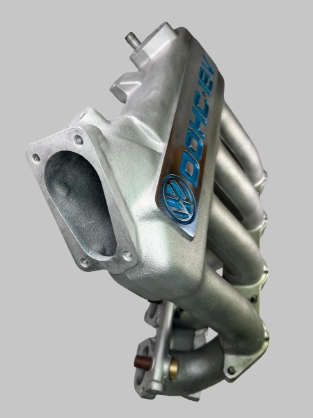 Ansaugrohr Ober und Unterteil für die 16V Motoren K Jetronik original Teilenummer : 027 133 206 J und 027 133 223 T Oberfläche gestrahlt und Blau lackiert 