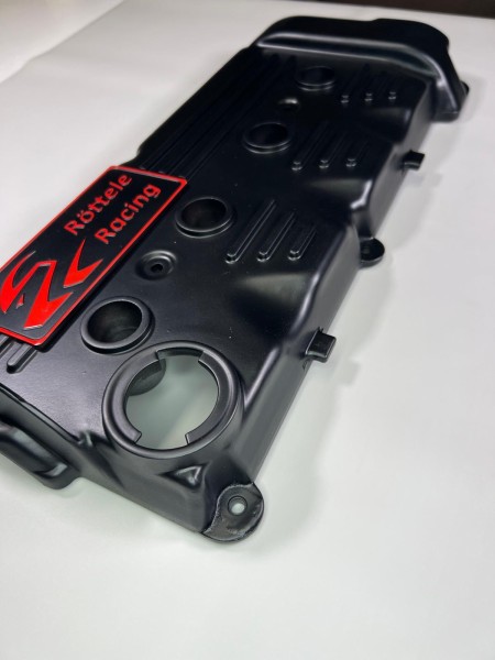  16V mit unserem Logo in den FarVentildeckel VW Golf Corrado Passatben Blau, Rot und Gelb Röttele Racing